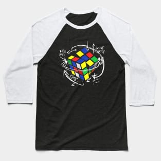 Rubik Cube Formulas Math Teacher Baseball T-Shirt